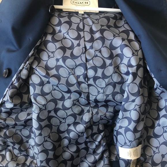 SOLD***Coach navy and cream trench coat***SOLD - Picture 4 of 5